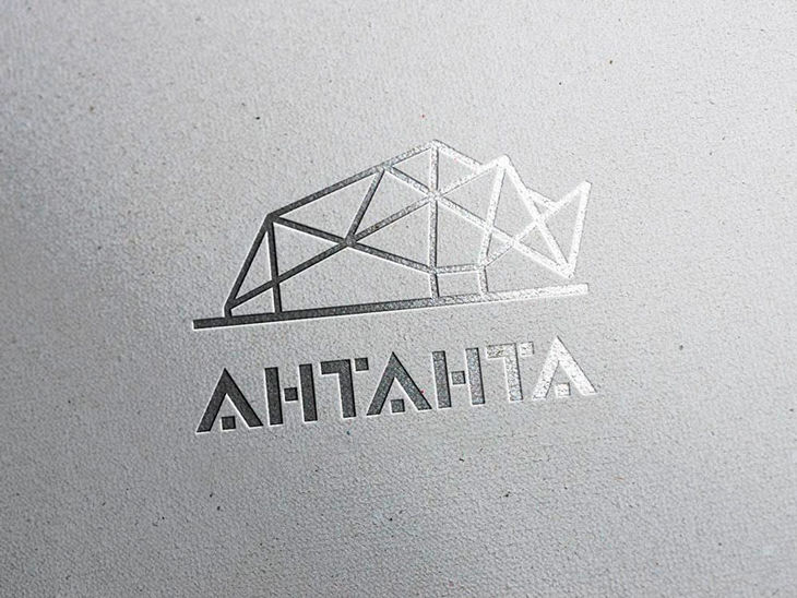 Монохромная реализация логотипа для группы строительных компаний Антанта
