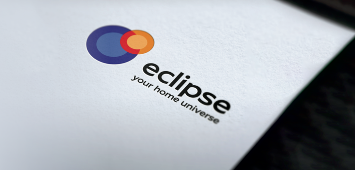 Логотип бренда посуды Eclipse. Полноцветный горизонтальный вариант