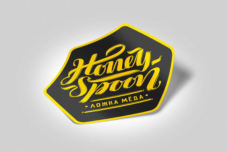 Логотип-стикер для Honey Spoon