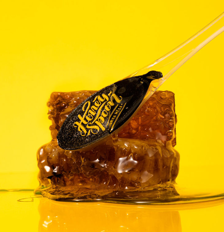 Нанесения логотипа на фольгу на ложке меда Honey Spoon