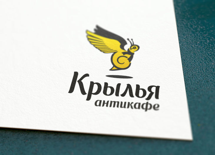 Логотип и фирменный знак для антикафе Крылья
