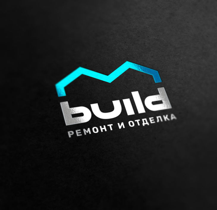 Логотип M-build. Нанесение цветным фольгированием