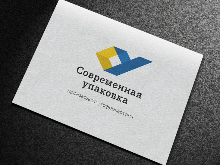 Логотип для компании по производству гофрокартона и упаковки. На визитке